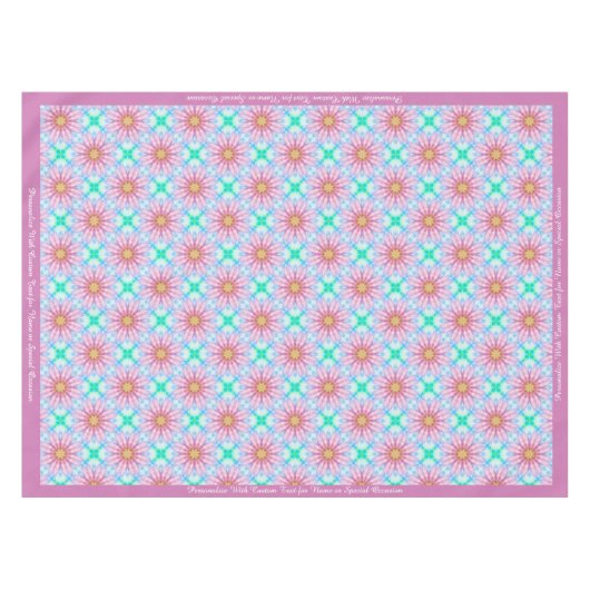 Schöne Lavender Blume Blumenkohl Fraktal Design Tischdecke (Vorderseite (Horizontal))