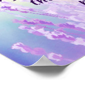Schöne Lavender Blume Feld Bibelschrift Poster (Ecke)