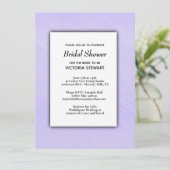 Schöne Lavender Bridal Dusche Einladung (Stehend Vorderseite)