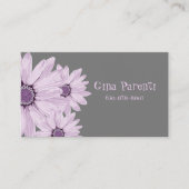 Schöne Lavender Daisis auf der Grauen Visitenkarte (Vorderseite)