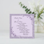 Schöne Lavender Floral Wedding Einladungen (Stehend Vorderseite)