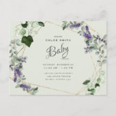 Schöne Lavender Foliage Babydusche Einladungspostkarte (Vorderseite)