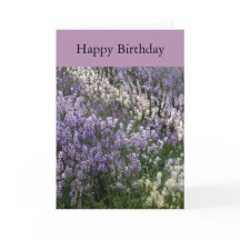 Schöne Lavender Happy Birthday Card