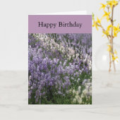 Schöne Lavender Happy Birthday Card Karte (Gelbe Blume)