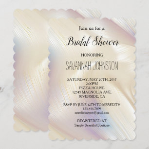 Schöne Lavender Ivory Pearl Wedding Einladung