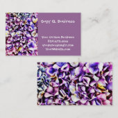 Schöne Lavender Lila Hydrangea Blume Petals Visitenkarte (Vorne/Hinten)