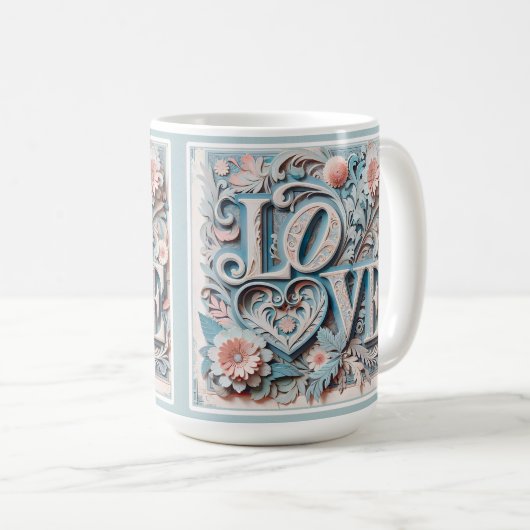 Schöne Layered-Liebe-Tasse Kaffeetasse (VorderseiteRechts)