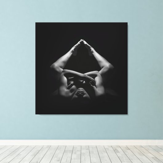 Schöne lebende Frau Leinwanddruck (Insitu (Holzboden))