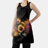 Schöne, lebendige Abstrakte Sonnenblumen Schürze (InSitu)