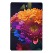 Schöne, lebendige Blume Mix 2 Mini Klemmbrett (Rückseite)