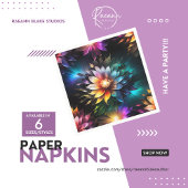 Schöne lebendige Blume Papier Napkin Serviette