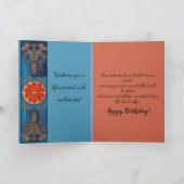 Schöne, lebendige, kreative afrikanische Lady Gebu Karte (Innenseite)