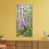 Schöne, lebendige Lila Grünflächen Bäume Leinwanddruck (Insitu (Wohnzimmer))