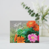 Schöne, lebendige Muttertag Gerbera Daisy Card Postkarte (Stehend Vorderseite)