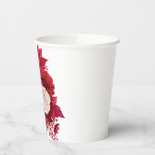 Schöne, lebendige Rosen und Weiße Rosen Pappbecher (Links)