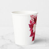 Schöne, lebendige Rosen und Weiße Rosen Pappbecher (Rechts)