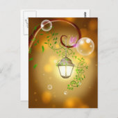 Schöne lebhafte feenhafte Laterne Postkarte (Vorne/Hinten)