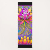 Schöne, lebhafte Rosa Verzierte Lotus-Blume Yogamatte (Vorderseite)