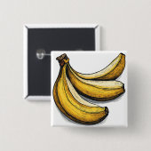 Schöne leckere Banane Button (Vorne & Hinten)