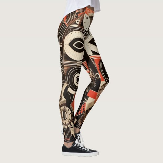 Schöne Leggings der Abstrakten Kunst (Rechts)