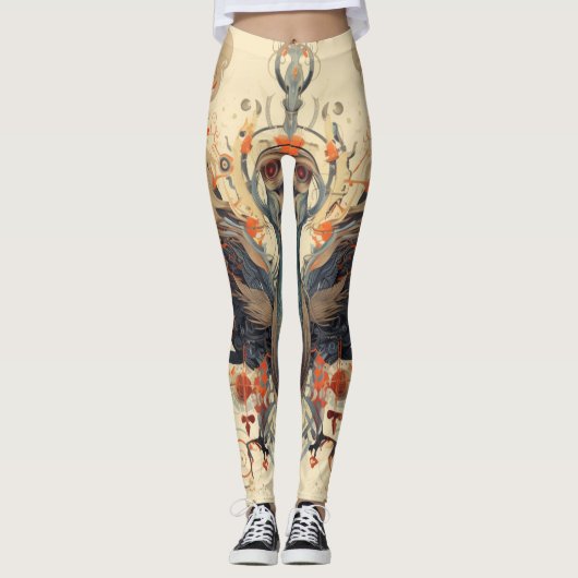 Schöne Leggings der Abstrakten Kunst (Vorderseite)