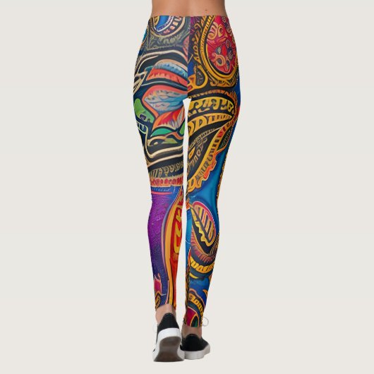 Schöne Leggings der Abstrakten Kunst (Rückseite)