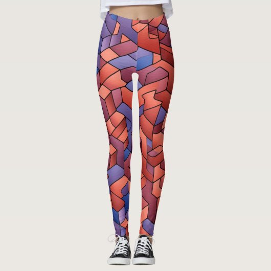 Schöne Leggings der Abstrakten Kunst (Vorderseite)