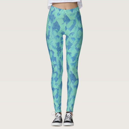 Schöne Leggings der Abstrakten Kunst (Vorderseite)
