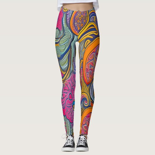 Schöne Leggings der Abstrakten Kunst (Vorderseite)