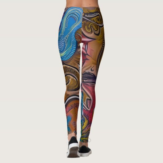 Schöne Leggings der Abstrakten Kunst (Rückseite)