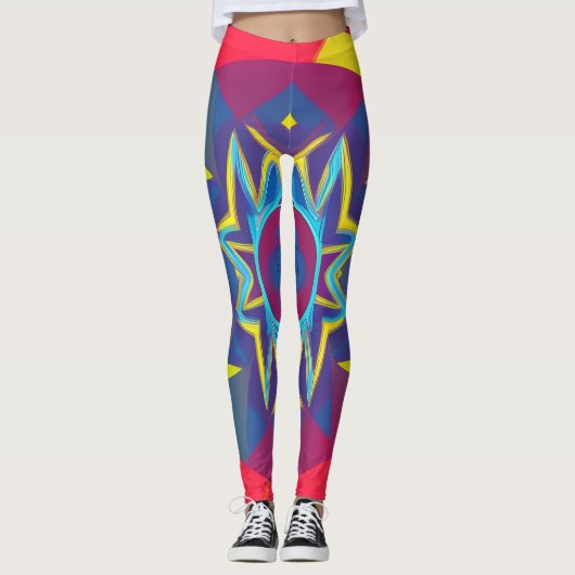 Schöne Leggings der Abstrakten Kunst (Vorderseite)