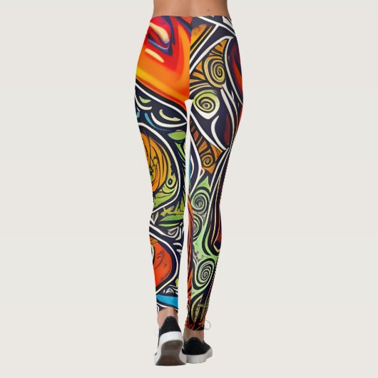 Schöne Leggings der Abstrakten Kunst (Rückseite)