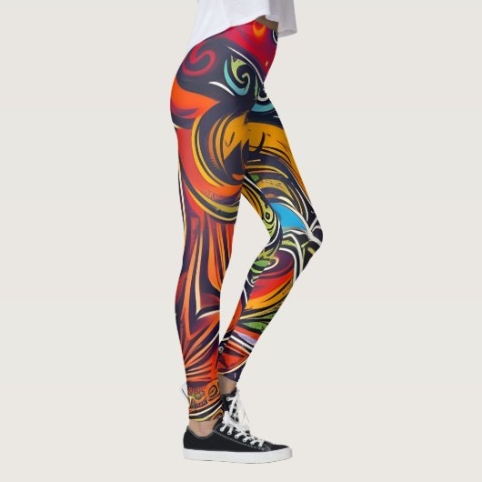 Schöne Leggings der Abstrakten Kunst (Rechts)