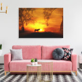 Schöne Leinwand für Pferde und Sonnenaufgänge (Insitu (Wohnzimmer))