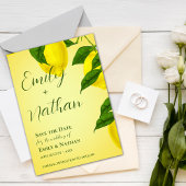 Schöne Lemon Niedlich Bright Yellow Citrus Wedding Save The Date
