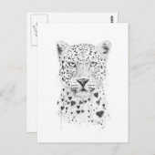 Schöne Leopard Postkarte (Vorne/Hinten)