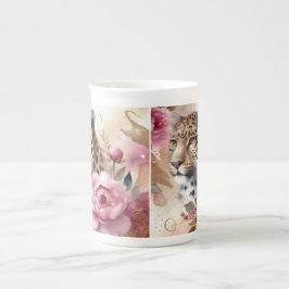 Schöne Leopard & Rose Tasse