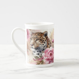 Schöne Leopard & Rose Tasse