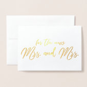 Schöne lesbische Hochzeitsstipps-Glückwunschs Kall Folienkarte (Vorderseite mit Umschlag)