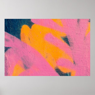 Schöne leuchtend bunt Street Art Graffiti zurück Poster