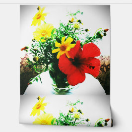 Schöne leuchtende lebendige Blume Kunst ihre beson Tapete