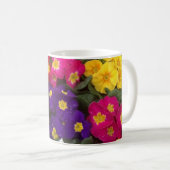 Schöne leuchtende Polyanthus-Blumen Kaffeetasse (VorderseiteRechts)