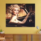 Schöne Leute reformieren Frau in Cabrio Leinwanddruck (Insitu (Wohnzimmer))