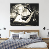 Schöne Leute reformieren Frau in Cabrio Leinwanddruck (Insitu (Schlafzimmer))