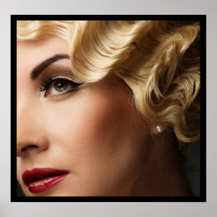 Schöne Leute Retro Fotografie Art Serie Poster