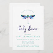 Schöne Libelle, Babyparty Einladung (Vorne/Hinten)