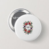 Schöne Libelle Wasserfarben Kunst Insektenliebhabe Button (Vorne & Hinten)