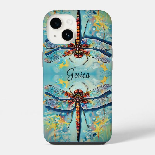 Schöne Libellen iPhone Hülle (Rückseite)
