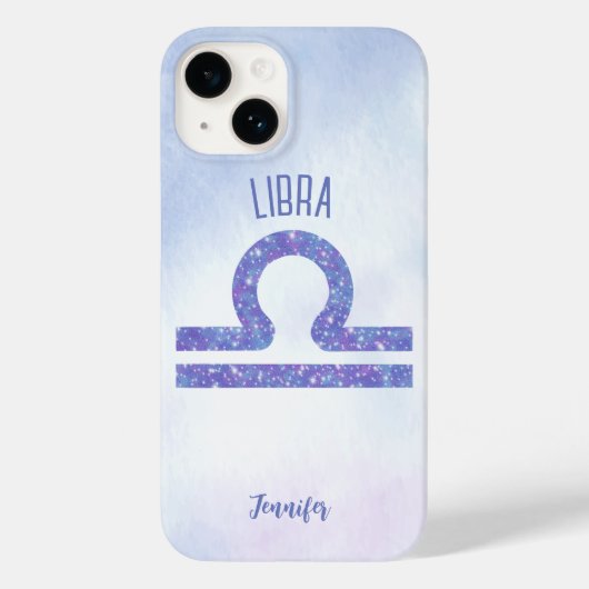 Schöne Libra Astrologie Signieren Personalisiert L Case-Mate iPhone Hülle (Rückseite)
