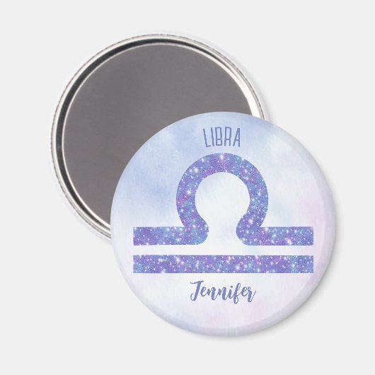 Schöne Libra Astrologie Signieren Personalisiert L Magnet (Vorderseite/Rückseite)